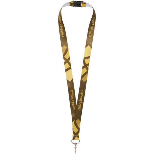 Lanyard met 1 zijde sublimatie voorzien van haak en veiligheidssluiting