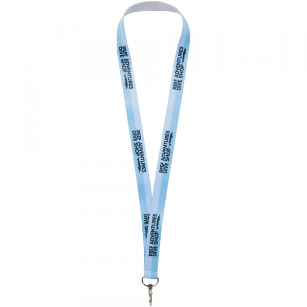 Lanyard met 1 zijde sublimatie voorzien van haak